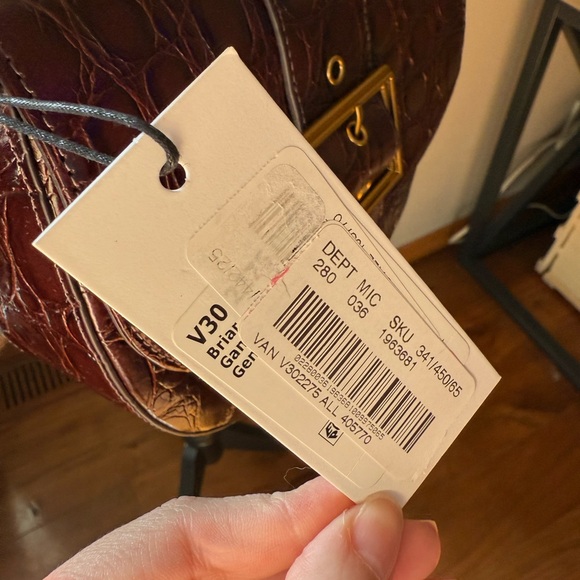 Brahmin Brown Croc-Embossed Leather Bag - Picture 7 of 7